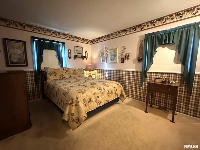 bedroom with carpet