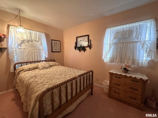 view of carpeted bedroom