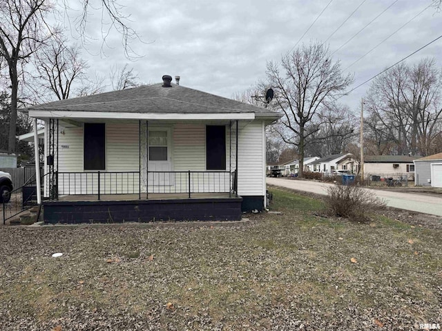 bungalow featuring a porch