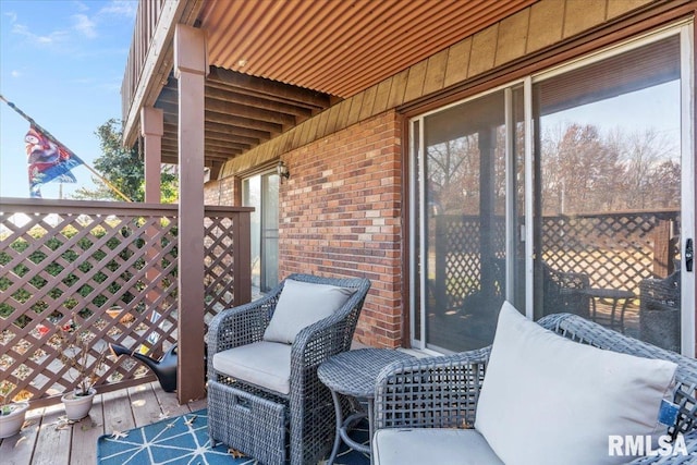 view of patio / terrace with a deck