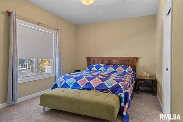 view of carpeted bedroom