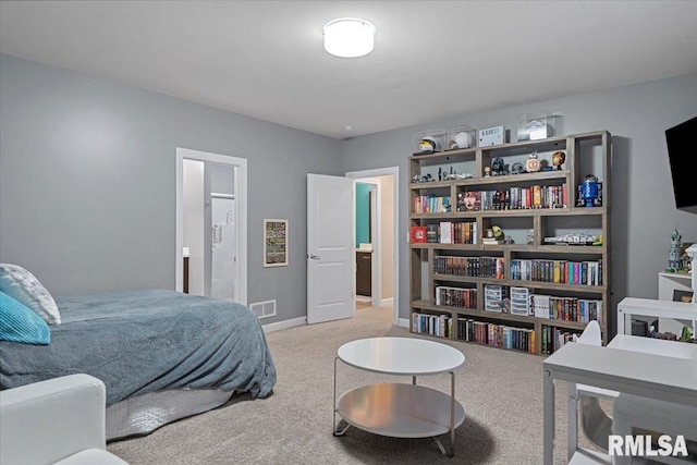 view of carpeted bedroom