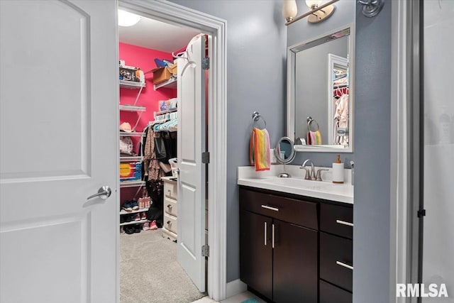 bathroom featuring vanity