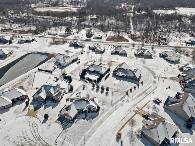 view of snowy aerial view