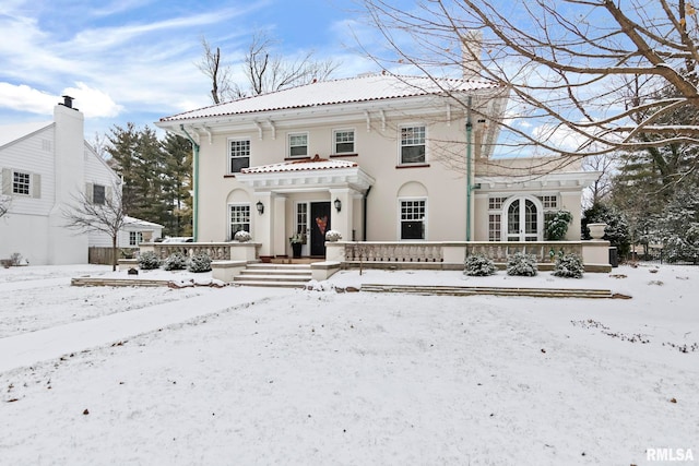 view of mediterranean / spanish house