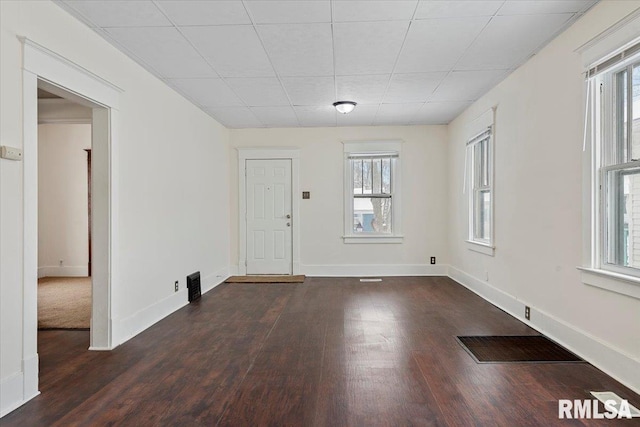 interior space featuring dark hardwood / wood-style flooring