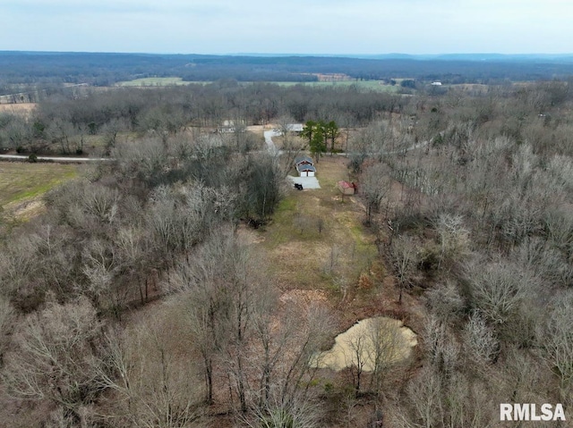 drone / aerial view with a rural view