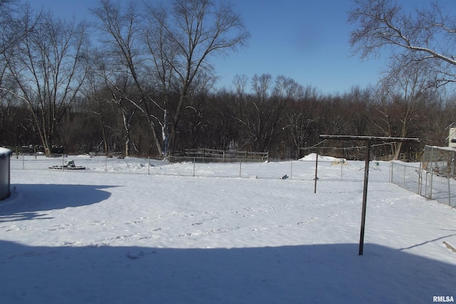 view of snowy yard