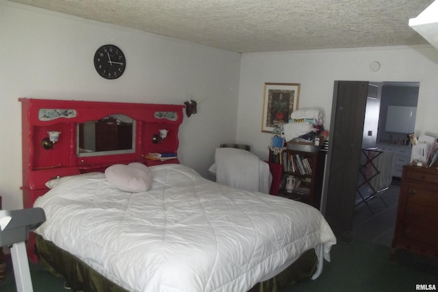 bedroom featuring a textured ceiling