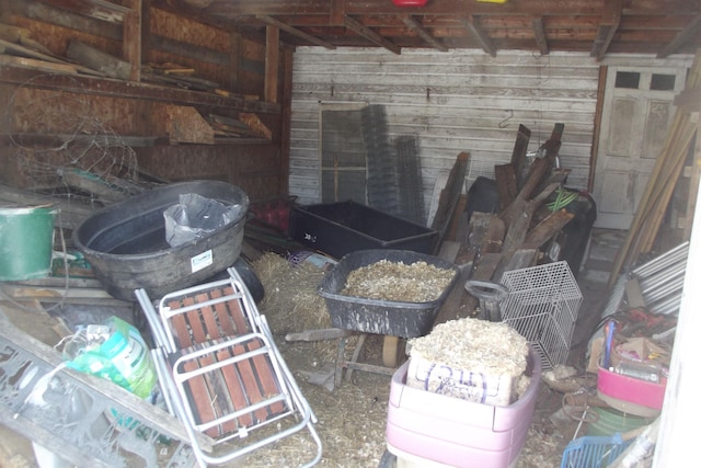view of storage area