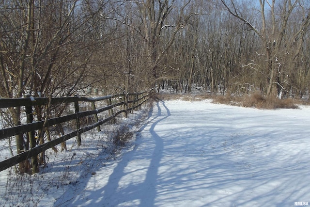 view of snowy yard