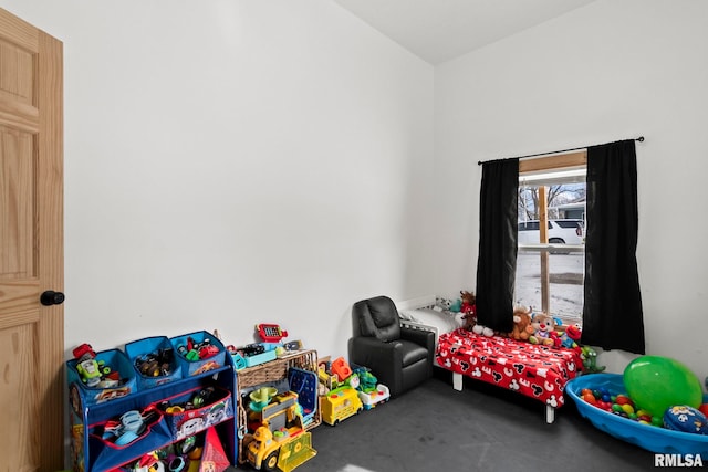 playroom featuring carpet floors