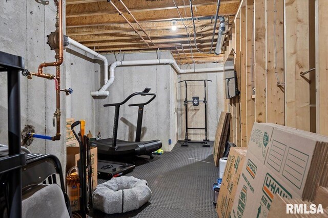 view of workout area