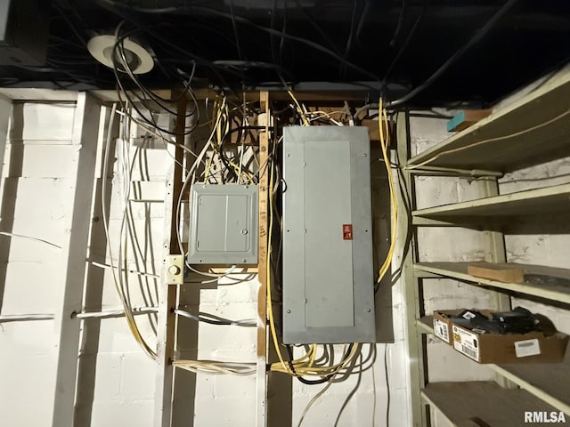 utility room featuring electric panel