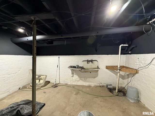 view of basement