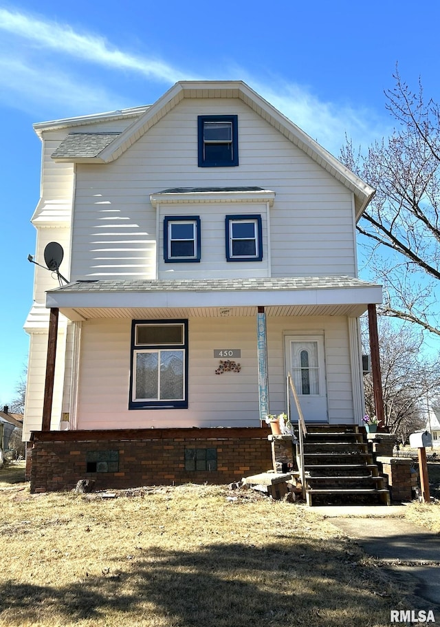 view of front of house with a porch