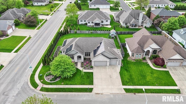 aerial view featuring a residential view