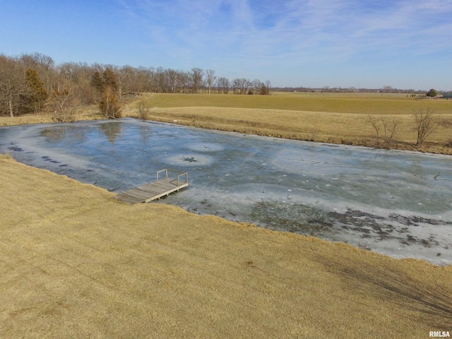 property view of water featuring a rural view