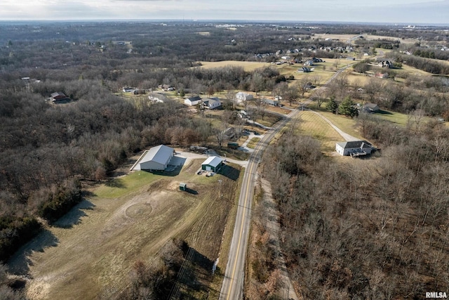 drone / aerial view featuring a rural view