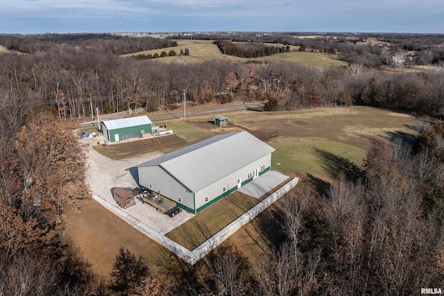 bird's eye view featuring a rural view