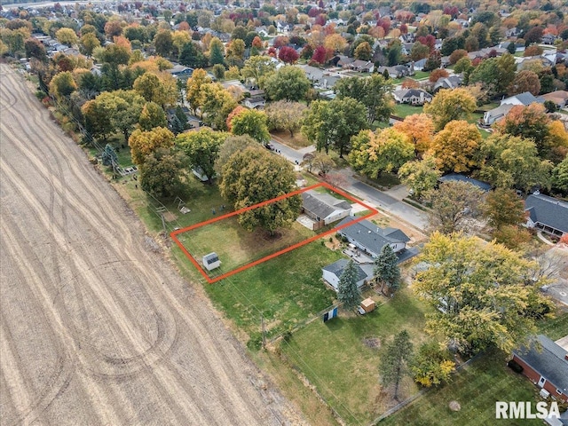 birds eye view of property featuring a residential view