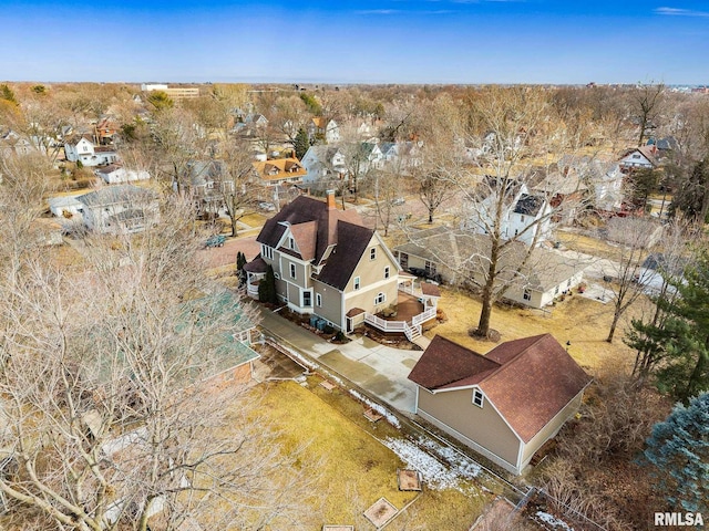 birds eye view of property featuring a residential view