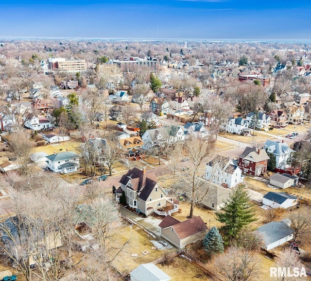 aerial view featuring a residential view