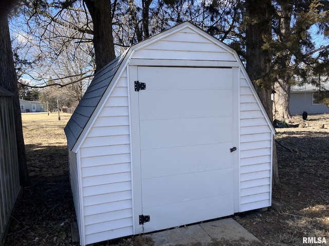 view of shed