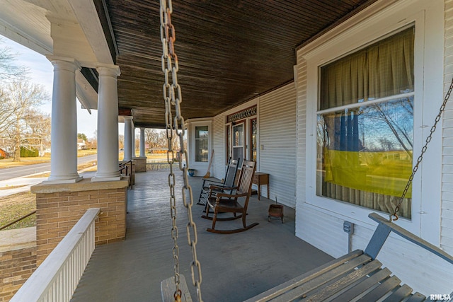 view of patio / terrace featuring covered porch