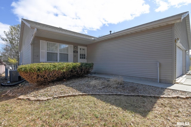 view of front of home with central AC unit