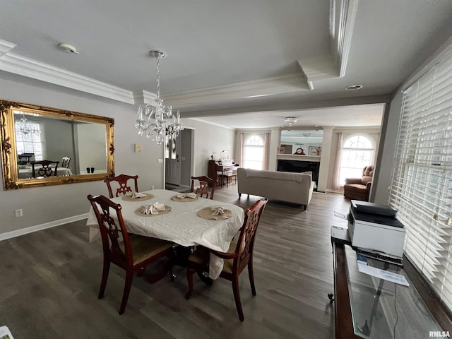 3305 Collingwood Dr, Springfield, IL 62711 - dining area featuring baseboards, wood finished floors, crown molding, and a raised ceiling