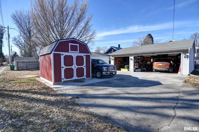 view of shed