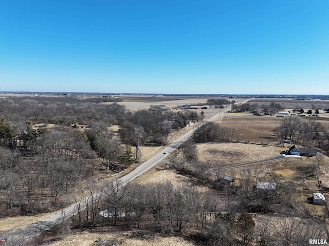 drone / aerial view featuring a rural view