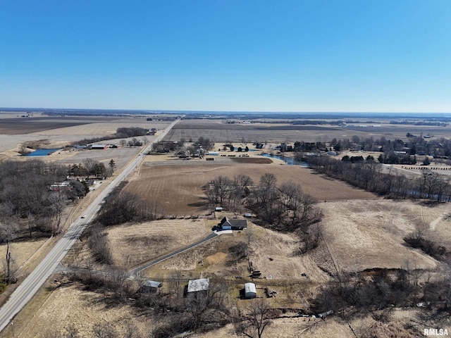 bird's eye view featuring a rural view