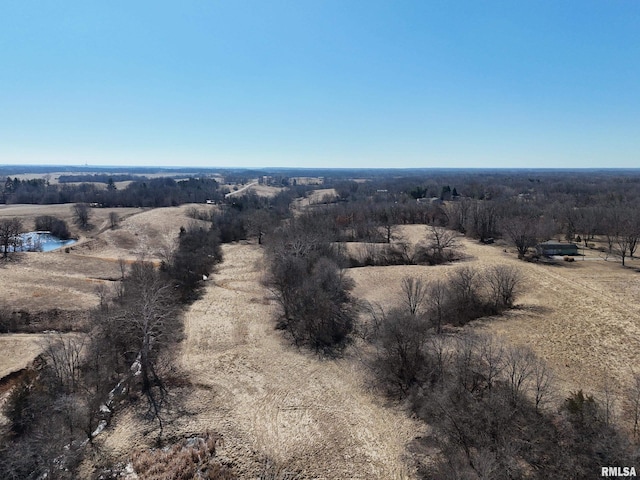 aerial view with a rural view