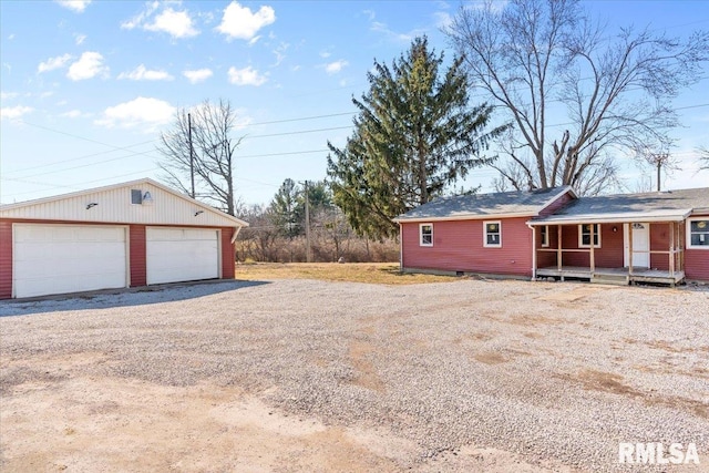 exterior space with covered porch