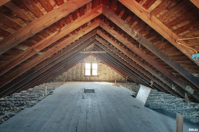 view of attic