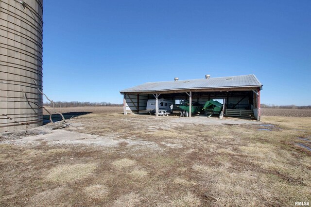 view of pole building featuring a detached carport