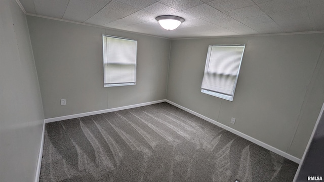 926REAR S 19th St, Quincy, IL 62301 - empty room with crown molding and dark colored carpet