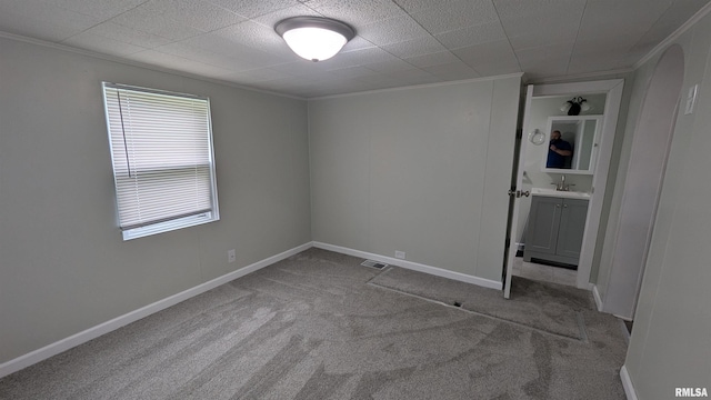 926REAR S 19th St, Quincy, IL 62301 - spare room with carpet floors and ornamental molding