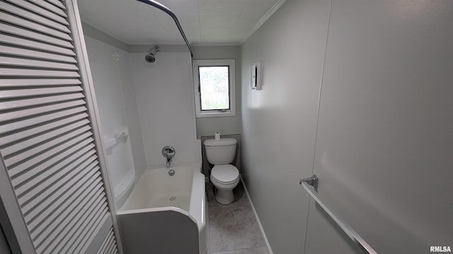 926REAR S 19th St, Quincy, IL 62301 - full bathroom with bathing tub / shower combination, tile patterned flooring, and crown molding