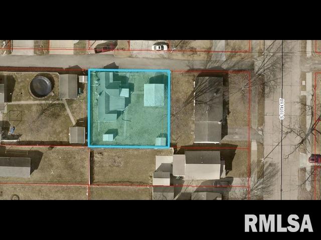 926REAR S 19th St, Quincy, IL 62301 - aerial overview of property's location featuring property boundaries highlighted