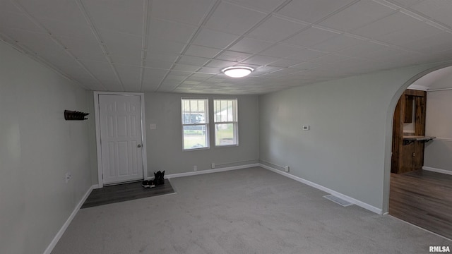 926REAR S 19th St, Quincy, IL 62301 - unfurnished room with arched walkways and carpet floors
