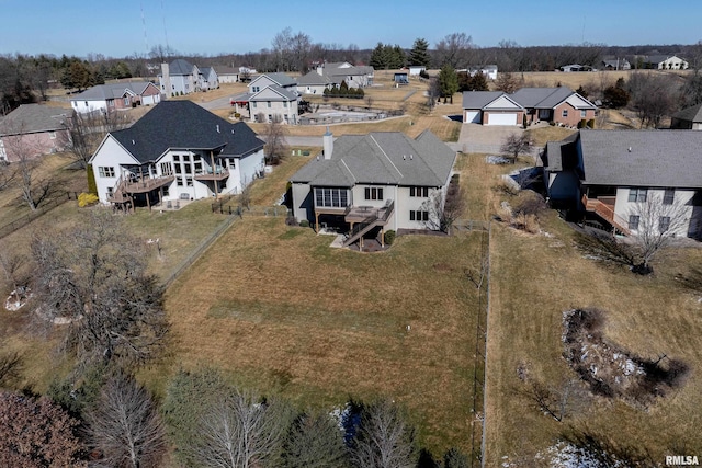 aerial view featuring a residential view