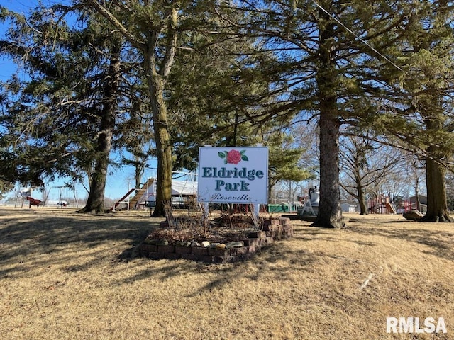 view of community sign