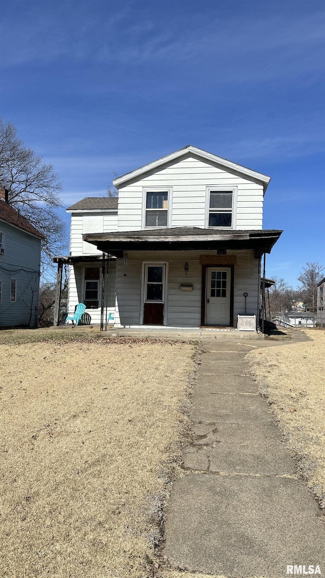 view of front of property with a porch