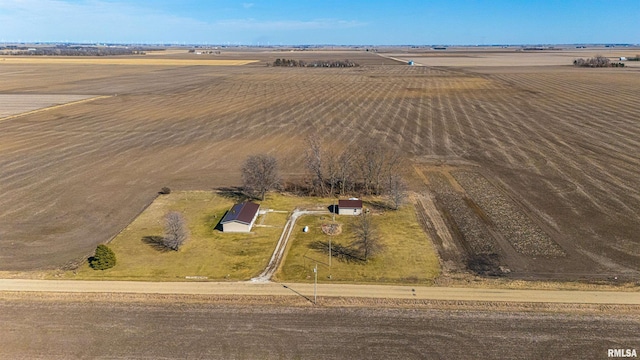 aerial view with a rural view