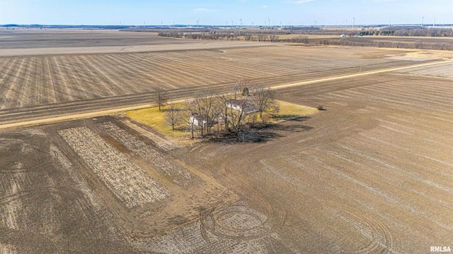 bird's eye view with a rural view