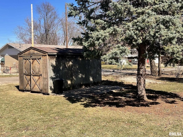 view of shed