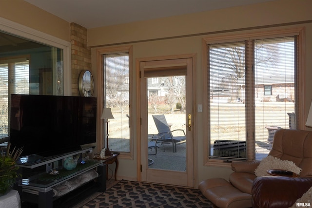 doorway to outside with plenty of natural light